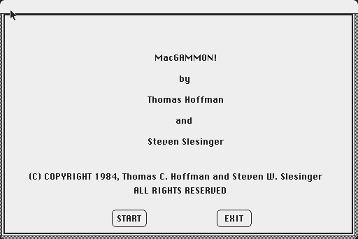 Screenshot for MacGammon v1.0